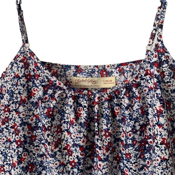 Pre Owned Women’s Faded Glory Halter Tank Top Floral Size Lg Classic Style Comfy - Picture 8 of 10